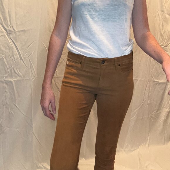 AG ADRIANO GOLDSCHMIED NWOT US 27 MED SUEDE LEATHER THE LEGGING SKINNY PANTS - Picture 7 of 8